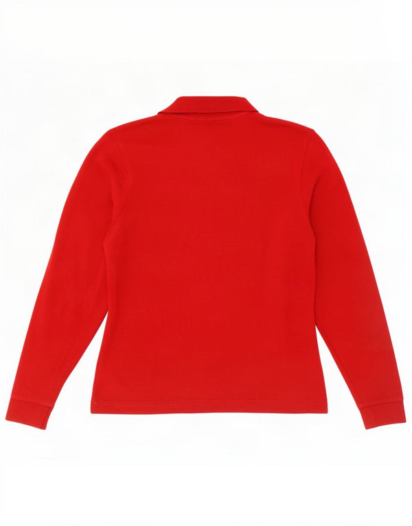 Kappa Polo de manga larga para mujer UK 40 XL Algodón rojo