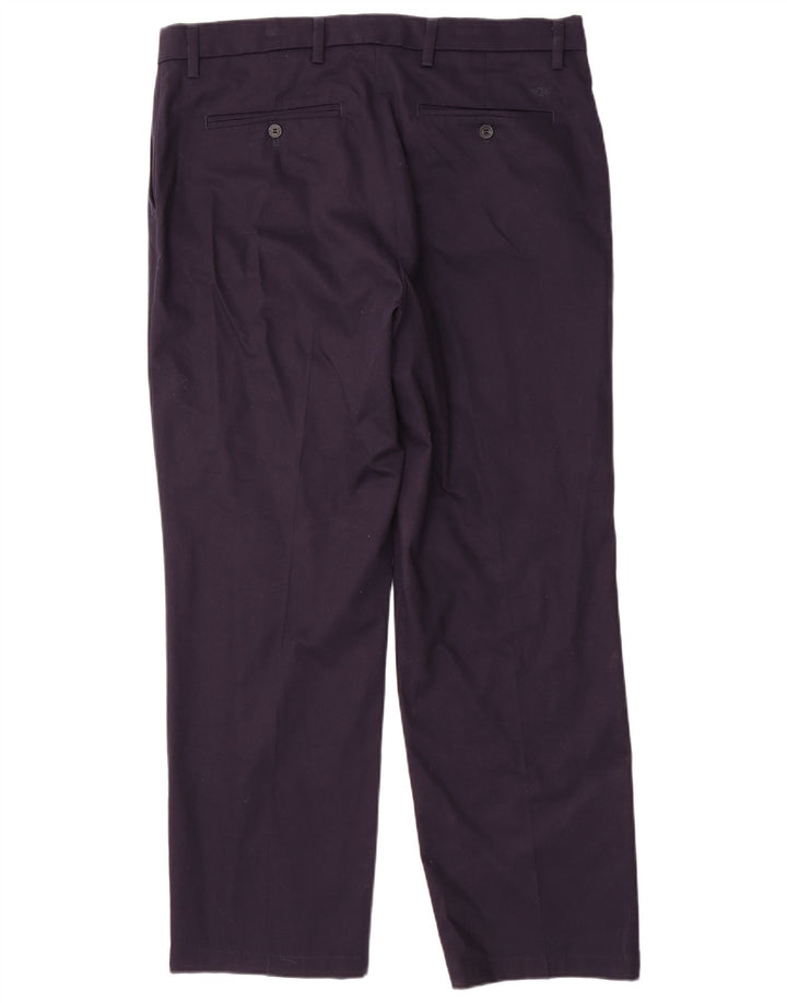 DOCKERS Pantalones chinos rectos de corte clásico para hombre W36 L30 Algodón azul marino