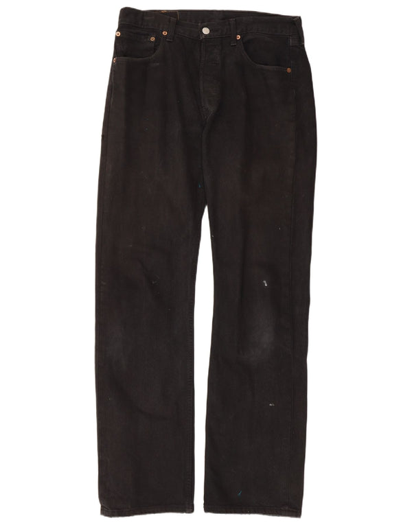 Levi's Jeans rectos 501 para hombre W32 L34 Algodón negro