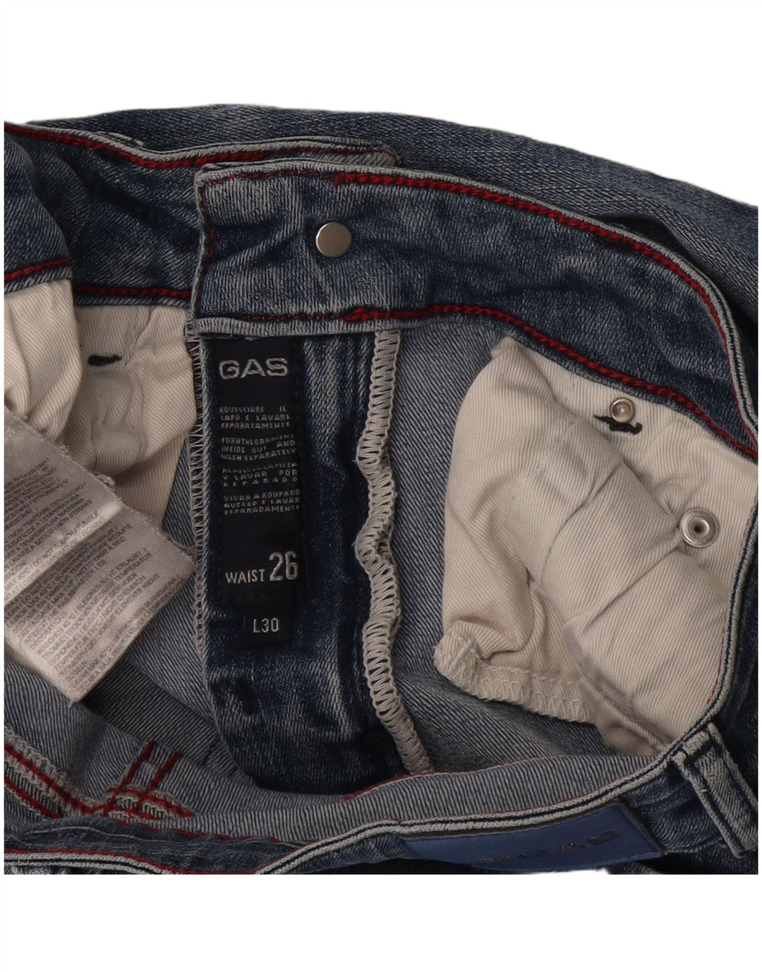 Vaqueros Slim Mujer Gas W26 L30 Algodón Azul