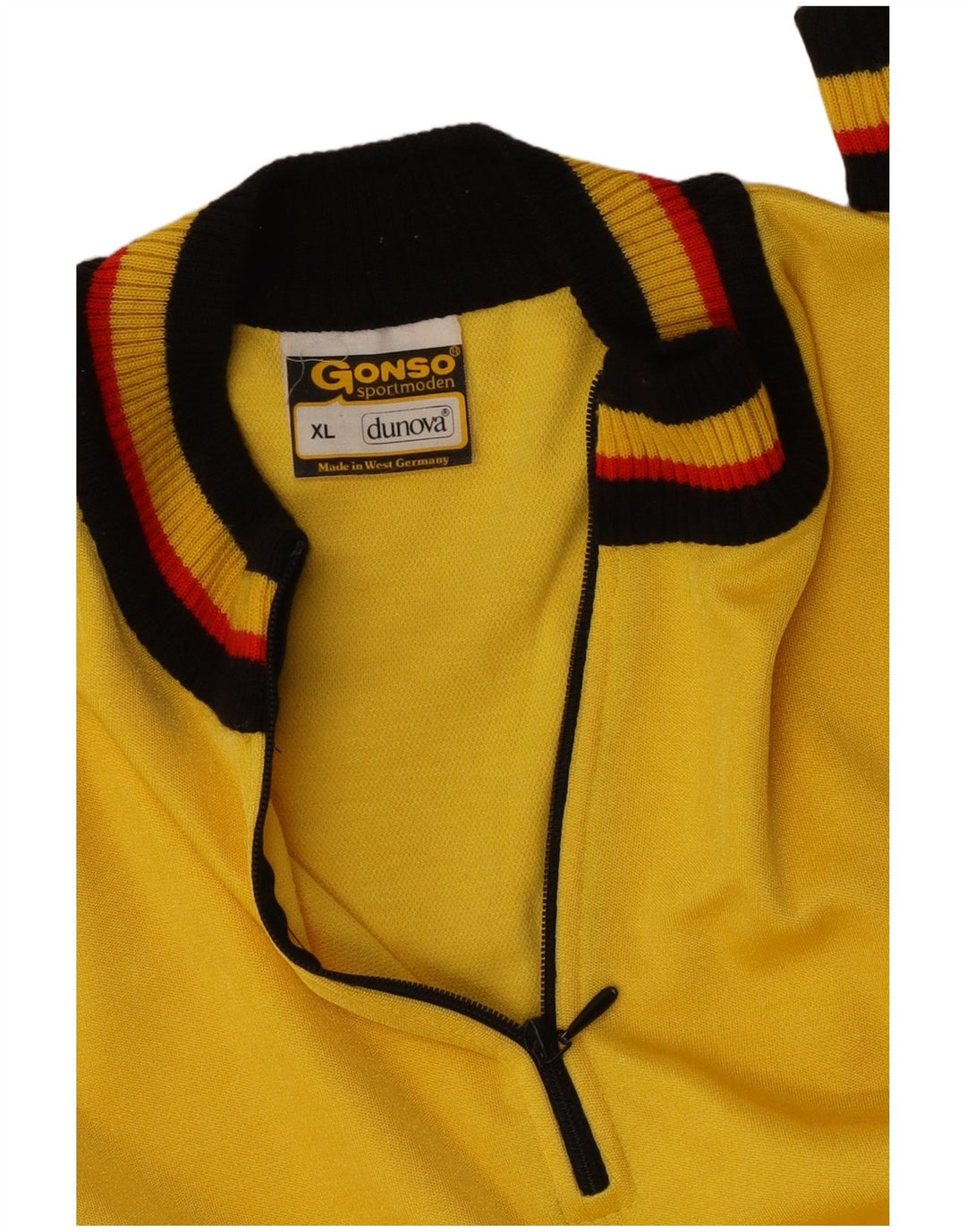 Gonso Hombre Zip Neck Top Manga Larga XL Poliacrílico Amarillo