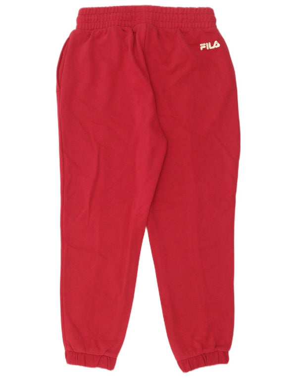 Fila Pantalones de chándal para mujer Joggers UK 10 Small Red Cotton