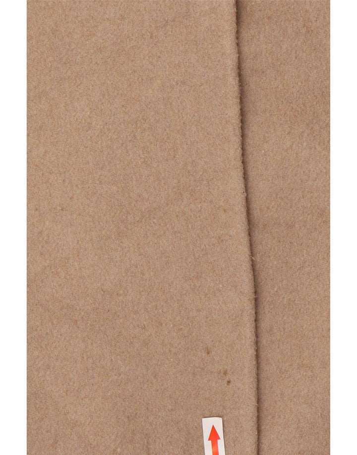 Zara Mujer Abrigo Hecho A Mano Reino Unido 44 Lana Beige Mediana