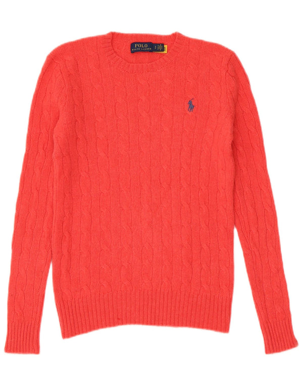 Polo Ralph Lauren suéter de cuello redondo para mujer UK 10 Small Pink