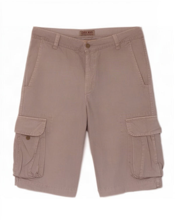 Zara Mens Cargo Shorts EU 40 Medium W31 Púrpura