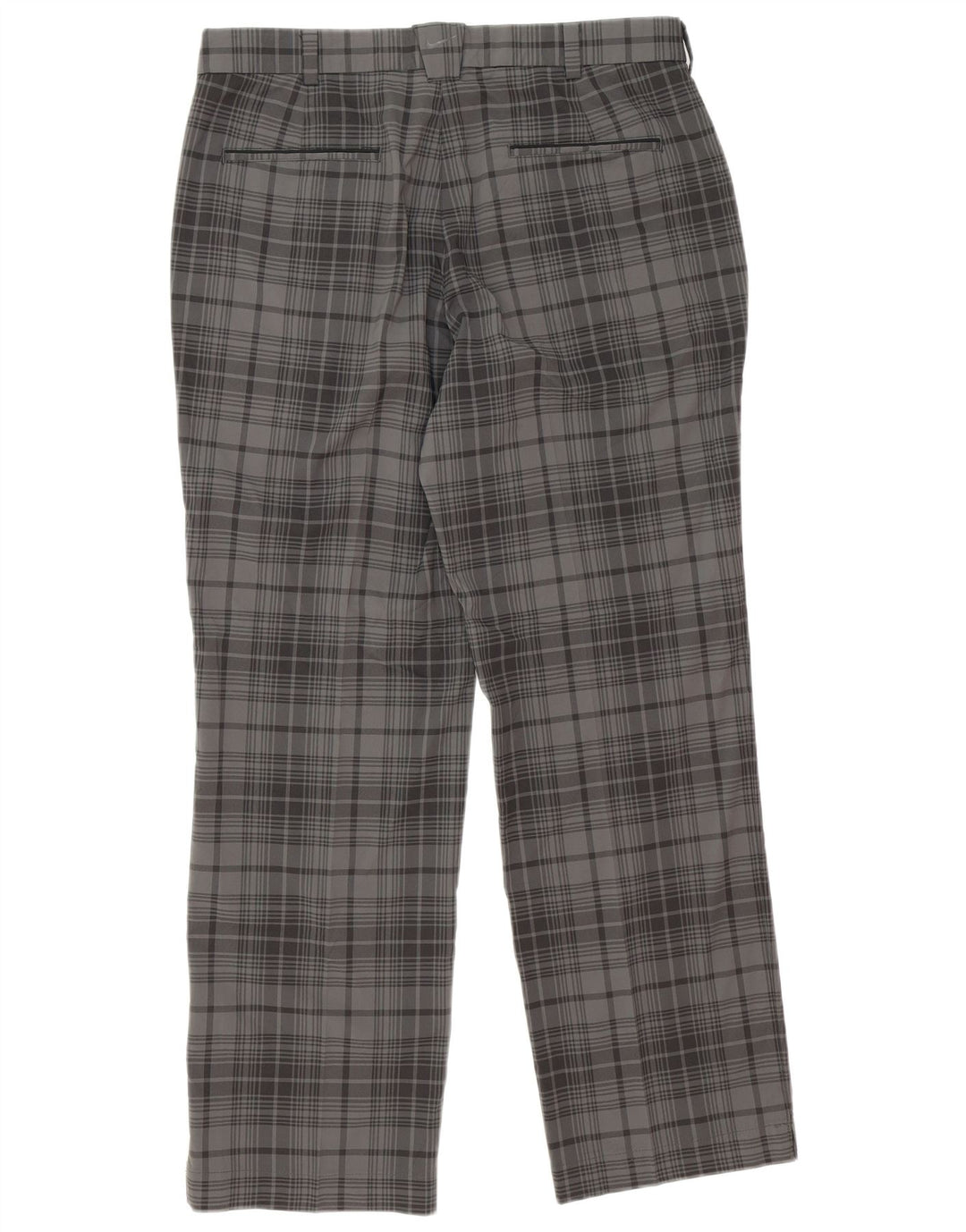 Pantalón chino recto Dri Fit para hombre Nike W34 L31 Poliéster a cuadros gris