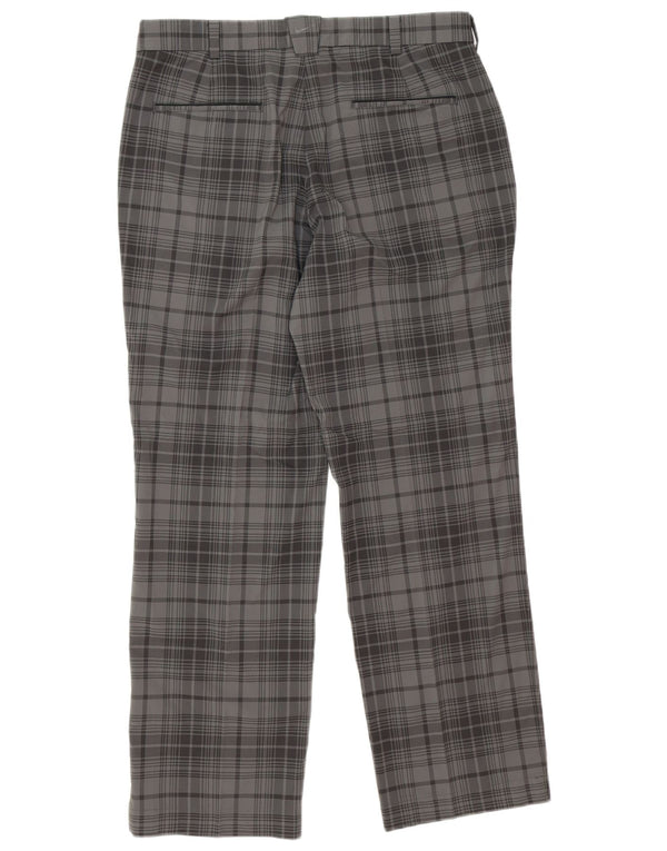 Pantalón chino recto Dri Fit para hombre Nike W34 L31 Poliéster a cuadros gris