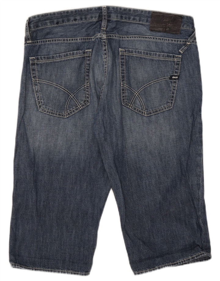 Shorts vaqueros para hombre Gas W33 Algodón azul medio