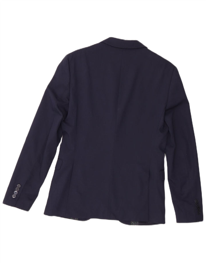 Zara Chaqueta tipo blazer de 2 botones para hombre EU 46 Small Azul marino