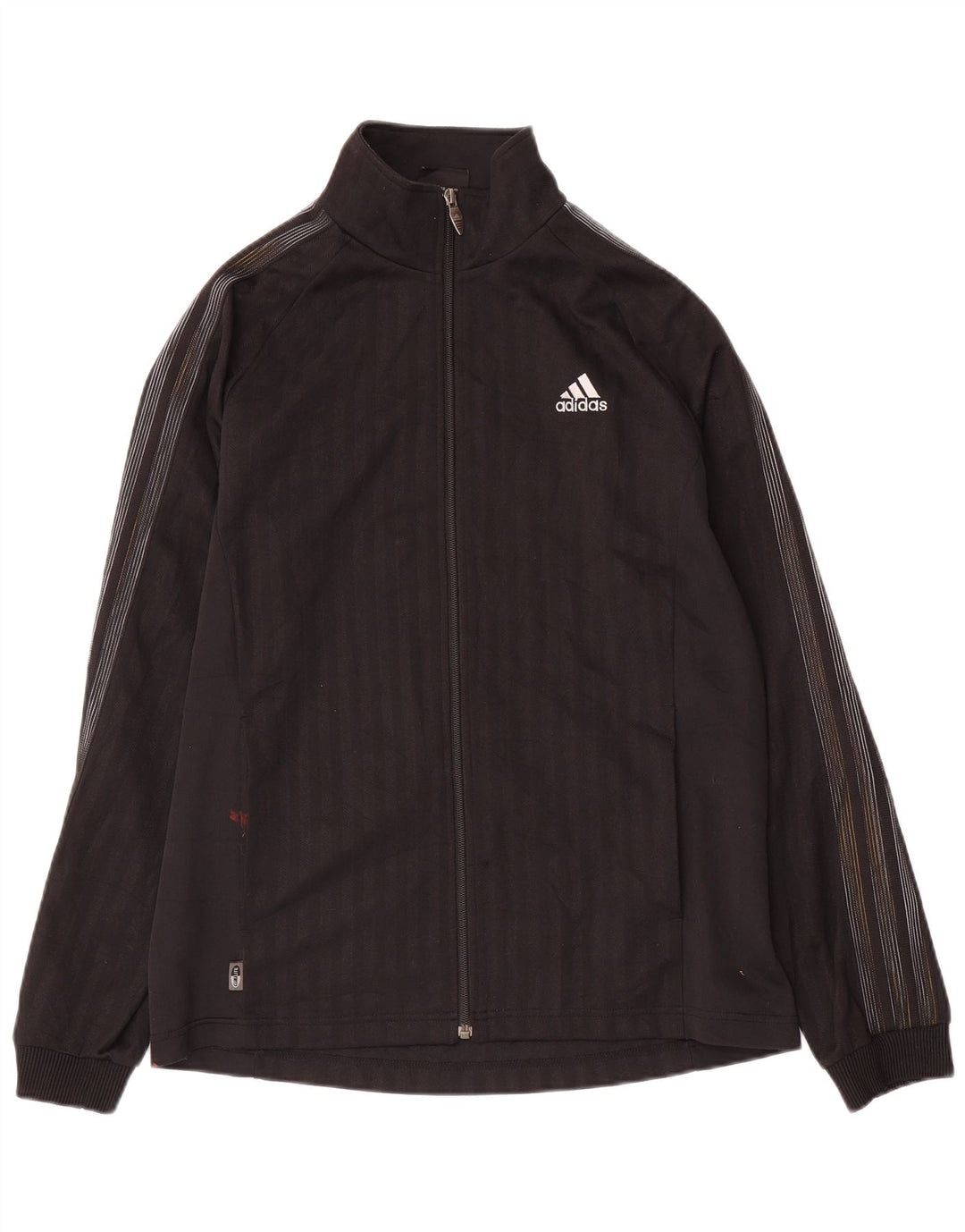 ADIDAS Chaqueta de chándal para hombre Reino Unido 38/40 Mediano Negro Rayas