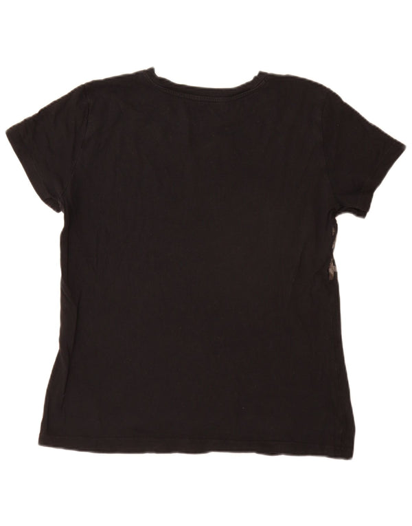 Armani Exchange Womens Graphic T-Shirt Top UK 14 Medium Black