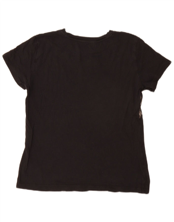Armani Exchange Camiseta gráfica para mujer Top UK 14 Medium Black