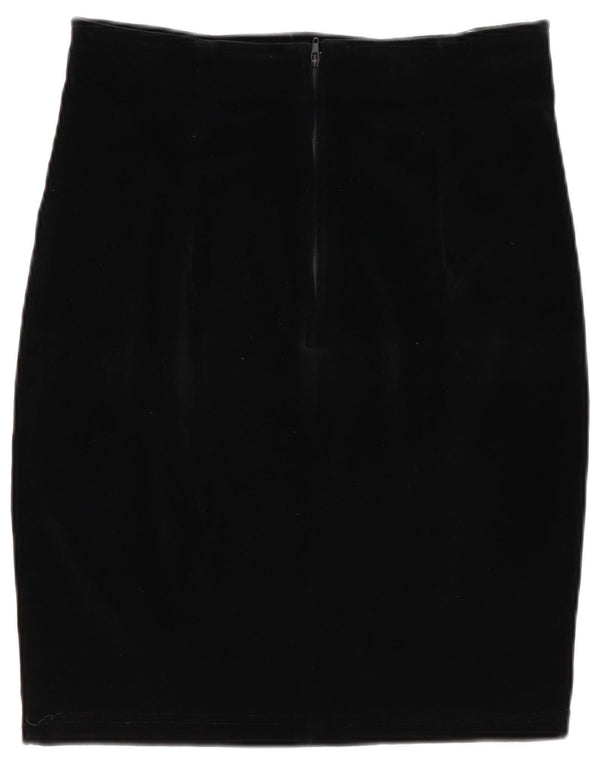 Falda lápiz vintage para mujer IT 44 Mediana W28 Algodón negro