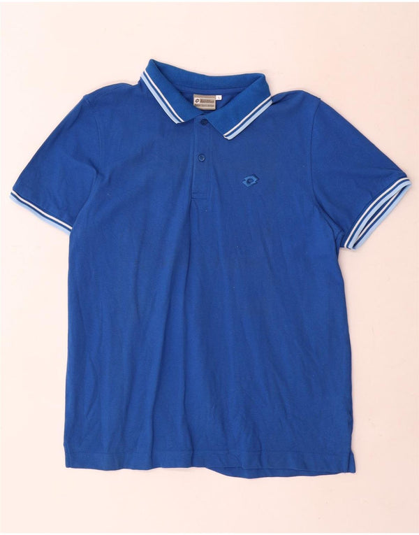 Polo Lotto Hombre De Algodón A Rayas Azul Grande