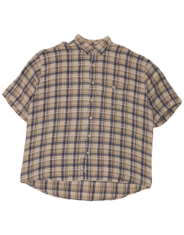 Camisa de manga corta para hombre Camel Active 2XL Beige Check