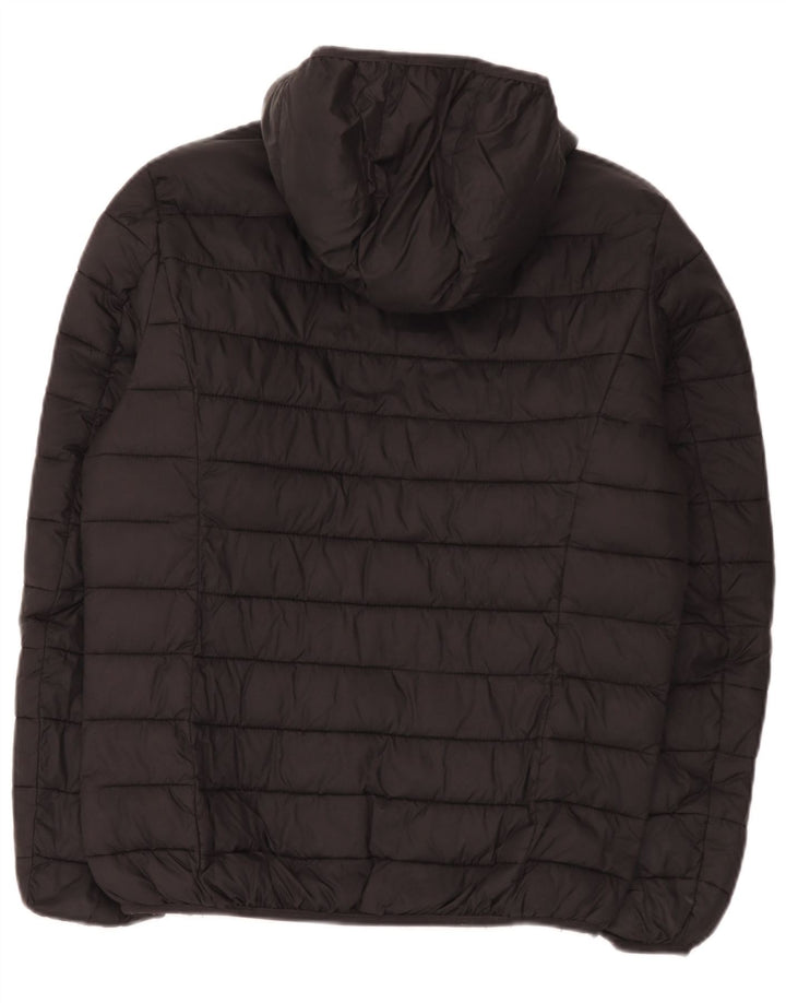 Kappa Chaqueta Acolchada Con Capucha Para Mujer UK 46 Large Poliamida Negra