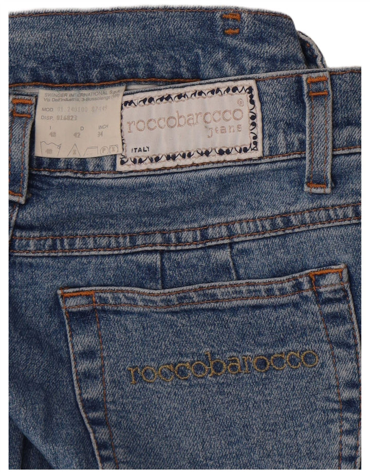 Vaqueros Roccobarocco Mujer Rectos W34 L29 Azul