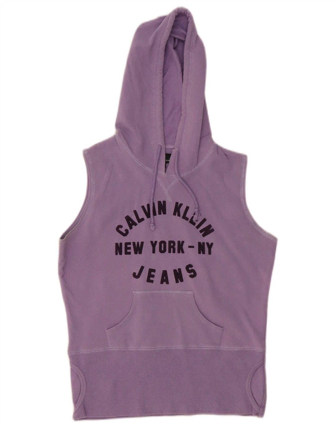 CALVIN KLEIN JEANS Jersey con capucha gráfico para mujer UK 42 Medio Púrpura
