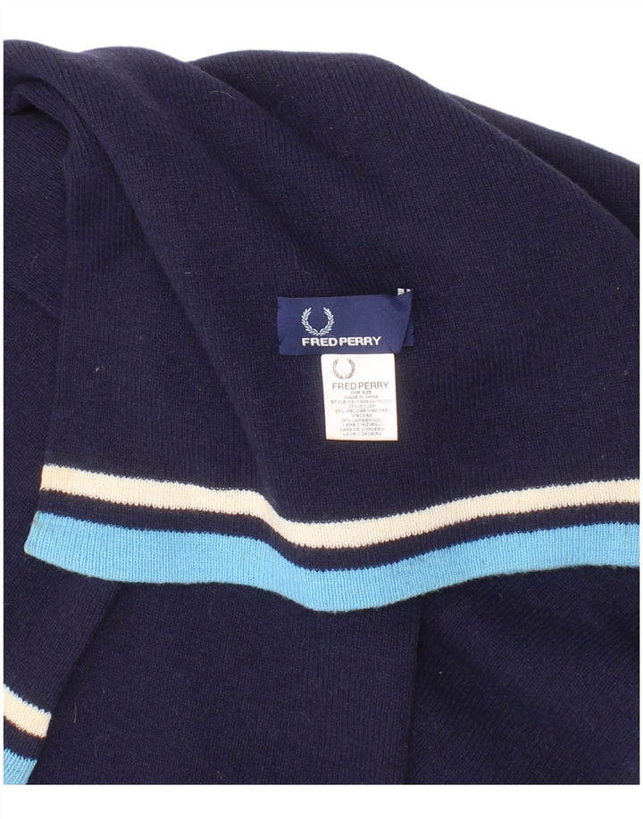 Fred Perry Bufanda Rectángulo Para Hombre Talla Única Nylon A Rayas Azul Marino