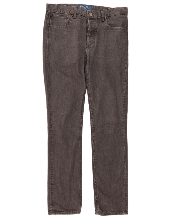 Adidas Hombre Slim Jeans W34 L34 Gris Algodón