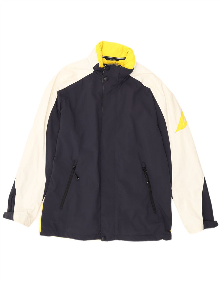 NAUTICA Chaqueta cortavientos estampada para hombre UK 38 Medium Azul marino Colorblock