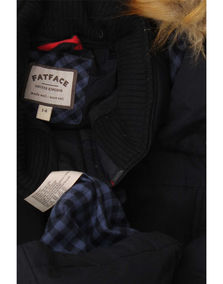 Abrigo acolchado con capucha para mujer Fat Face UK 44 Medium Azul marino Nylon
