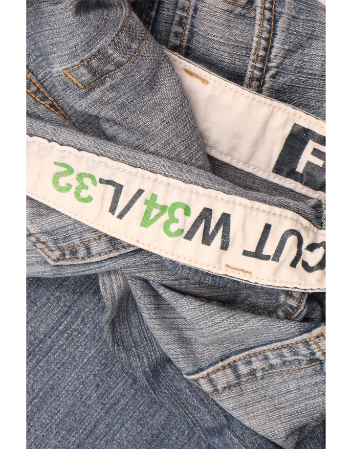 Fcuk Jeans Bootcut para hombre W34 L32 Algodón azul