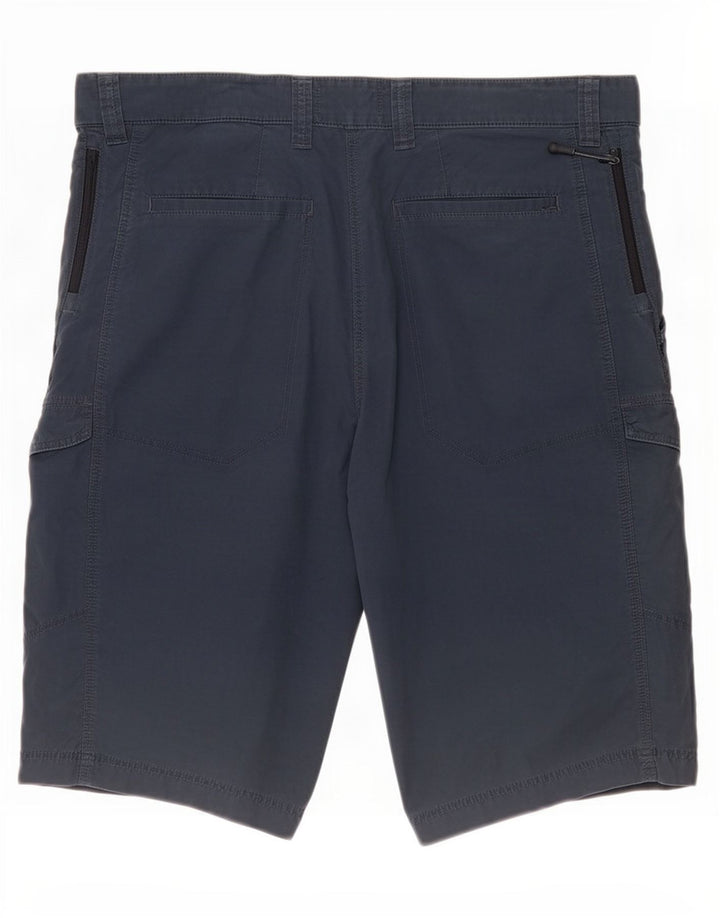 Marks & Spencer - Pantalones cortos tipo cargo para hombre, talla grande, W36, algodón azul marino