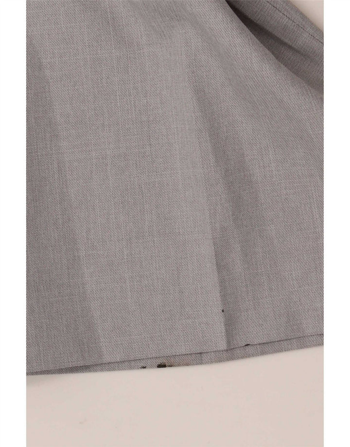 Marks & Spencer Pantalón de traje recto para hombre W42 L29 Poliéster gris