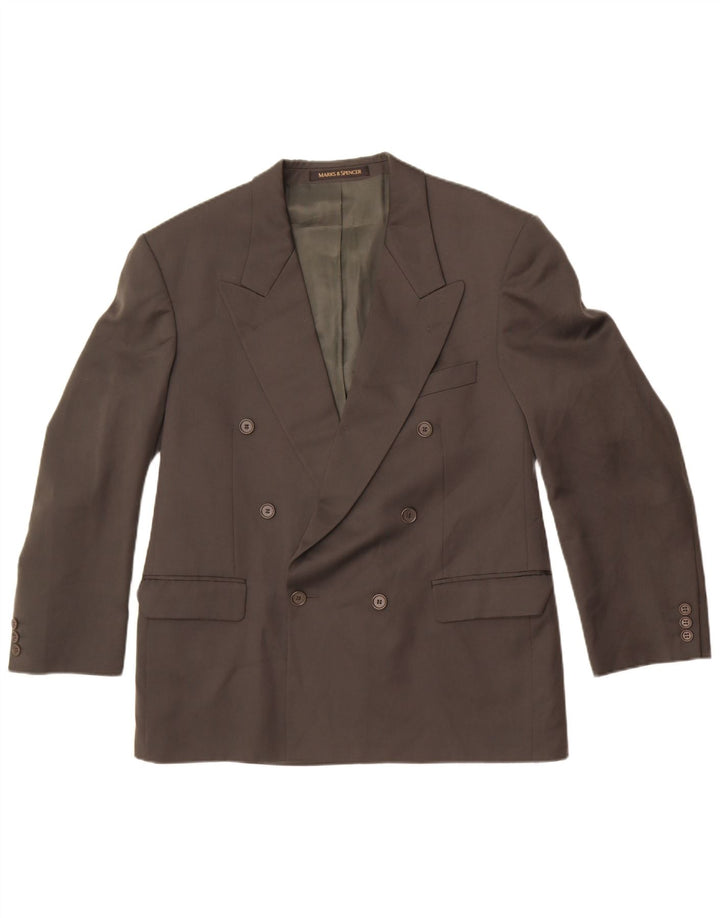 Marks & Spencer Chaqueta tipo blazer con doble botonadura para hombre EU 50 Large Khaki