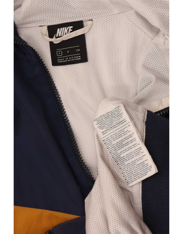 Nike Chaqueta impermeable con capucha para hombre UK 36 Small Multicolor Colourblock Nylon