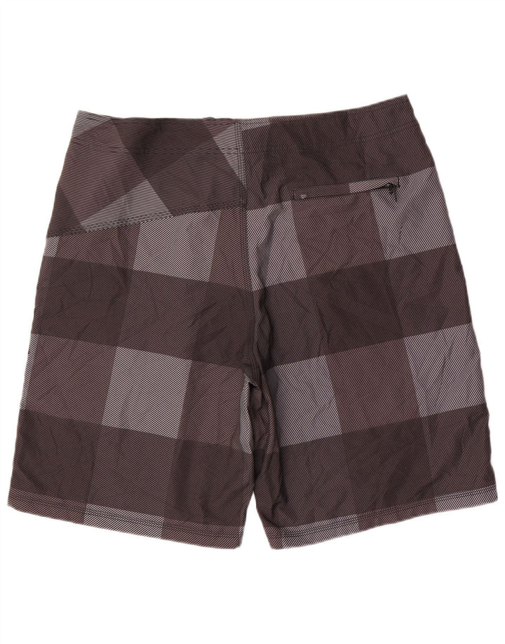 Hurley Shorts De Baño Gráficos Para Hombre Poliéster A Cuadros Gris Grande