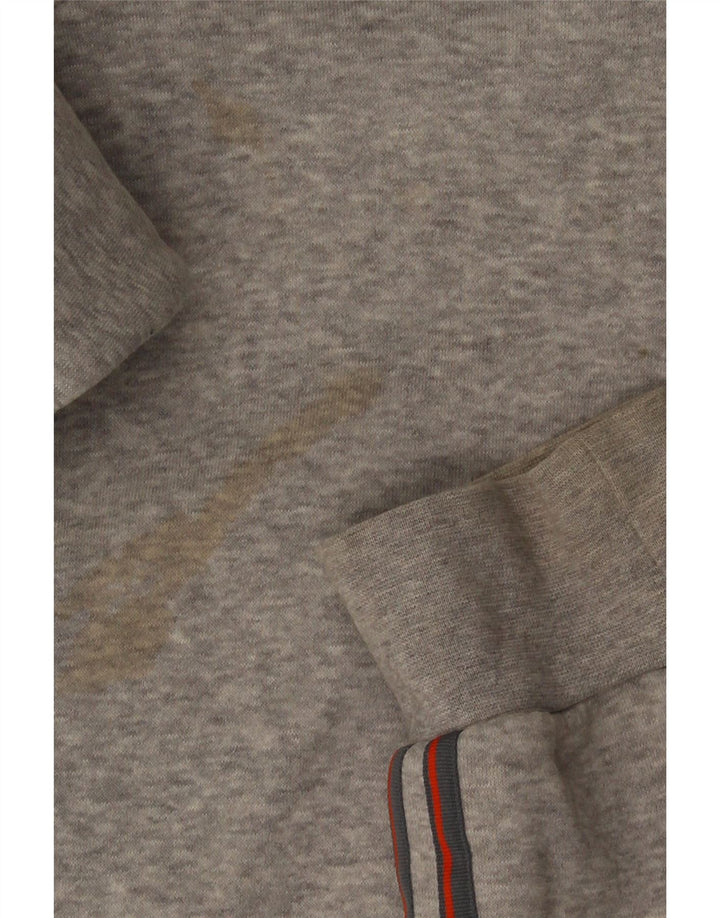 Adidas Hombre Sudadera Con Capucha Jumper Gris Medio Algodón