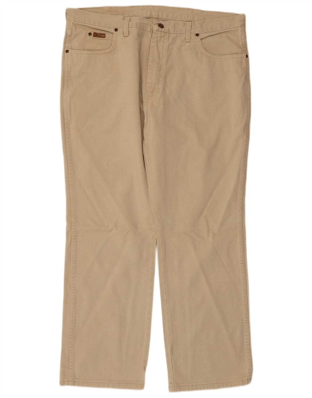 WRANGLER Pantalones casuales rectos Texas para hombre W40 L30 Algodón beige