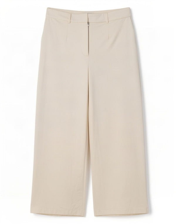 Marks & Spencer Pantalones casuales de cintura alta para mujer UK 46 Large W34 L30 Blanco