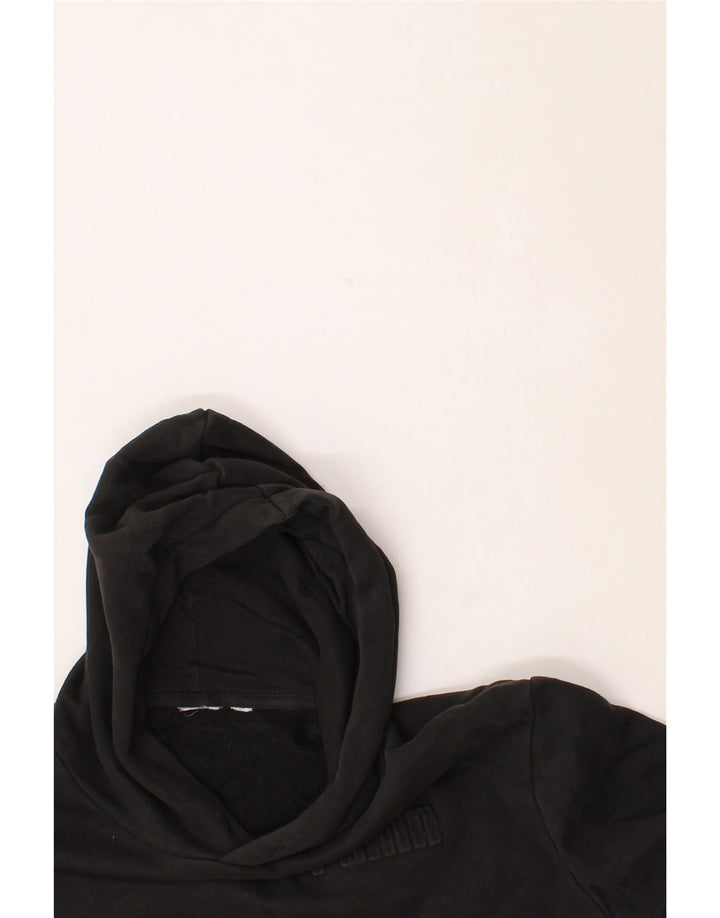 PUMA Mens Graphic Hoodie Jumper Medium Black Vintage Puma and Second-Hand Puma from Messina Hembry 