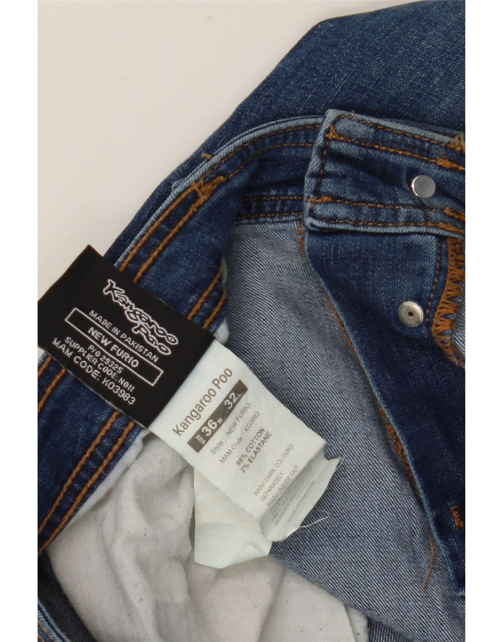 Kangaroo Poo Vaqueros rectos para hombre W36 L32 Algodón azul