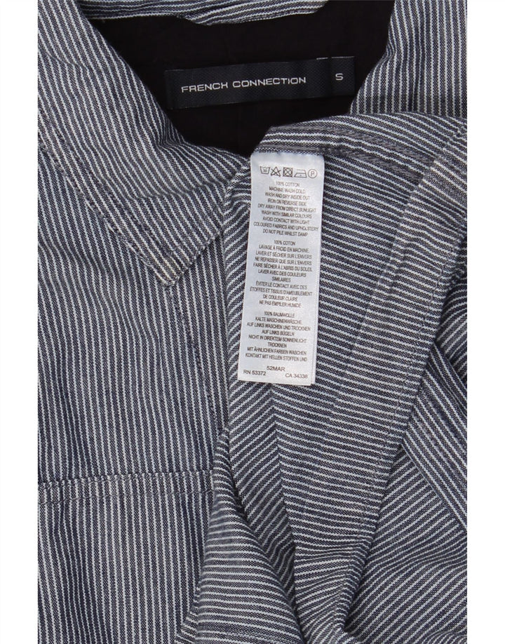 Camisa para hombre French Connection pequeña de algodón con rayas diplomáticas en azul marino