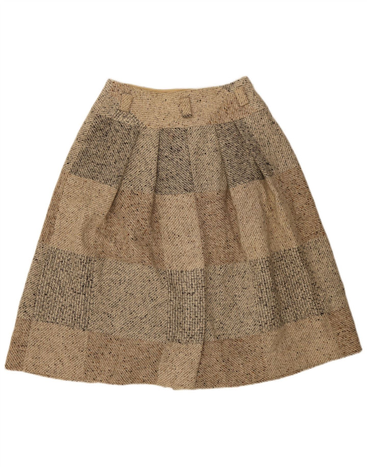 Falda Midi Mujer Seventy IT 46 Large W30 Beige Patchwork Lana Virgen