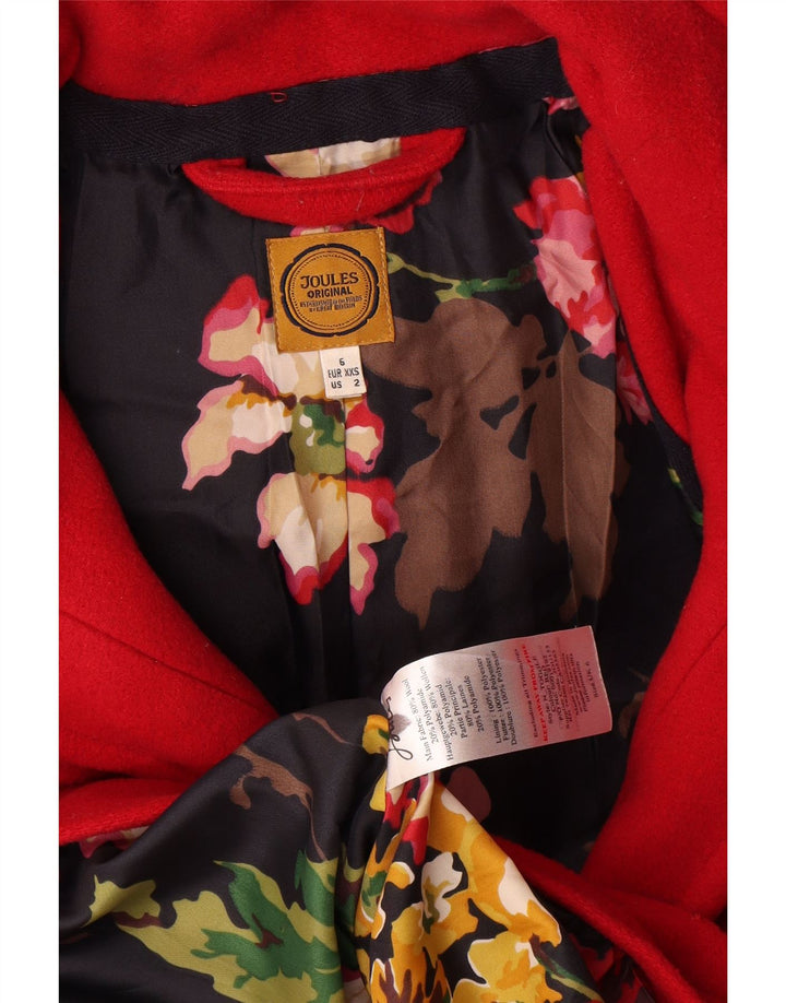 Trenca extragrande con capucha para mujer Joules UK 6 XS Lana roja