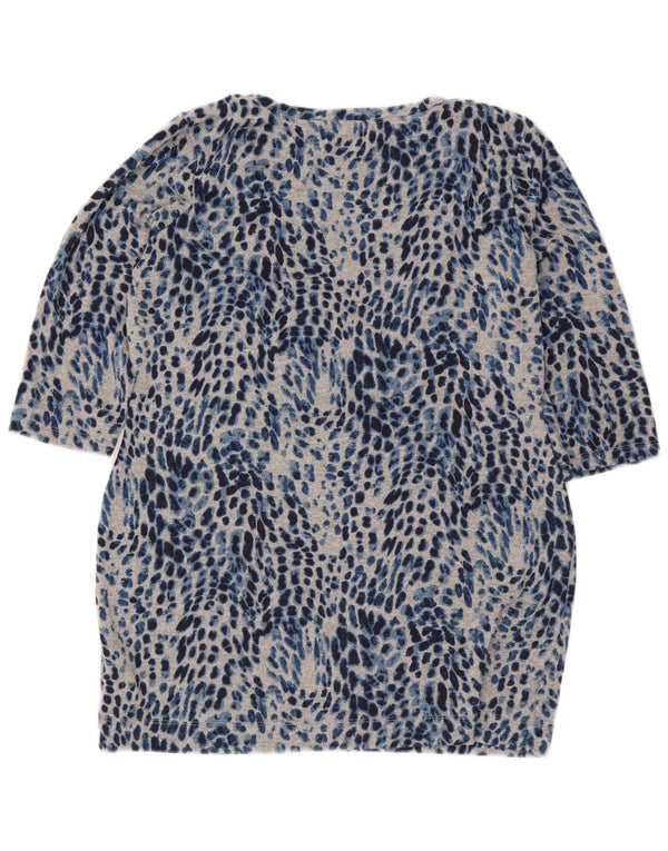 Marks & Spencer Top para mujer manga 3/4 UK 46 Estampado animal azul grande