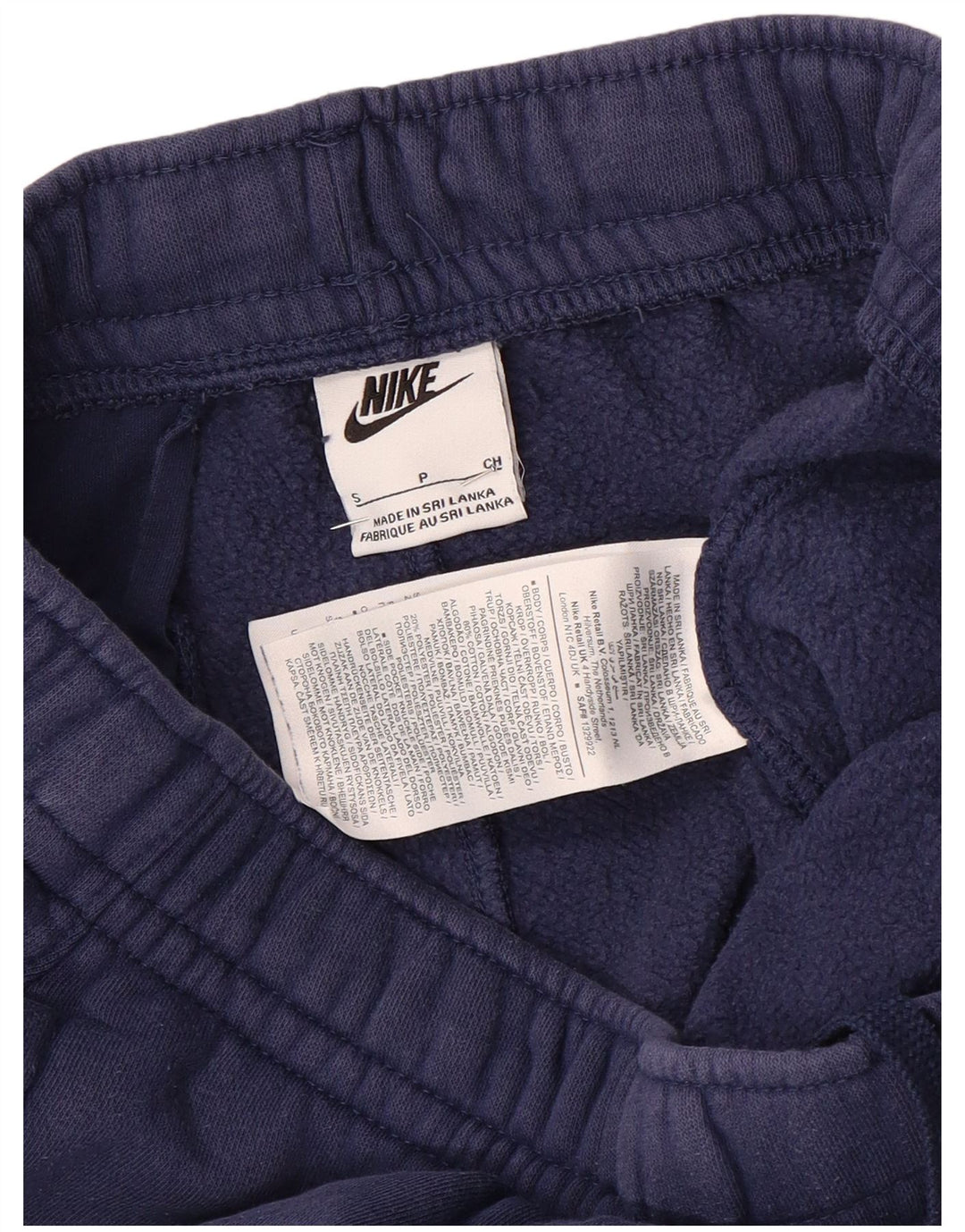 Nike Hombre Pantalones De Chándal Joggers Small Azul Marino Algodón