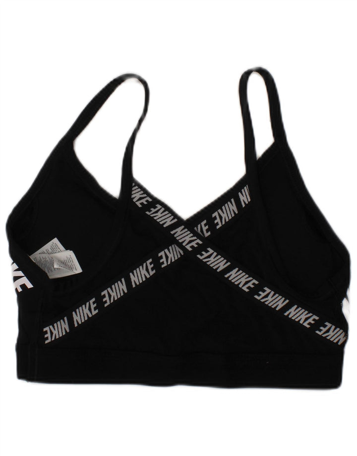 Nike Mujer Acolchado Deporte Bra Top Pequeño Negro Poliéster Deportes