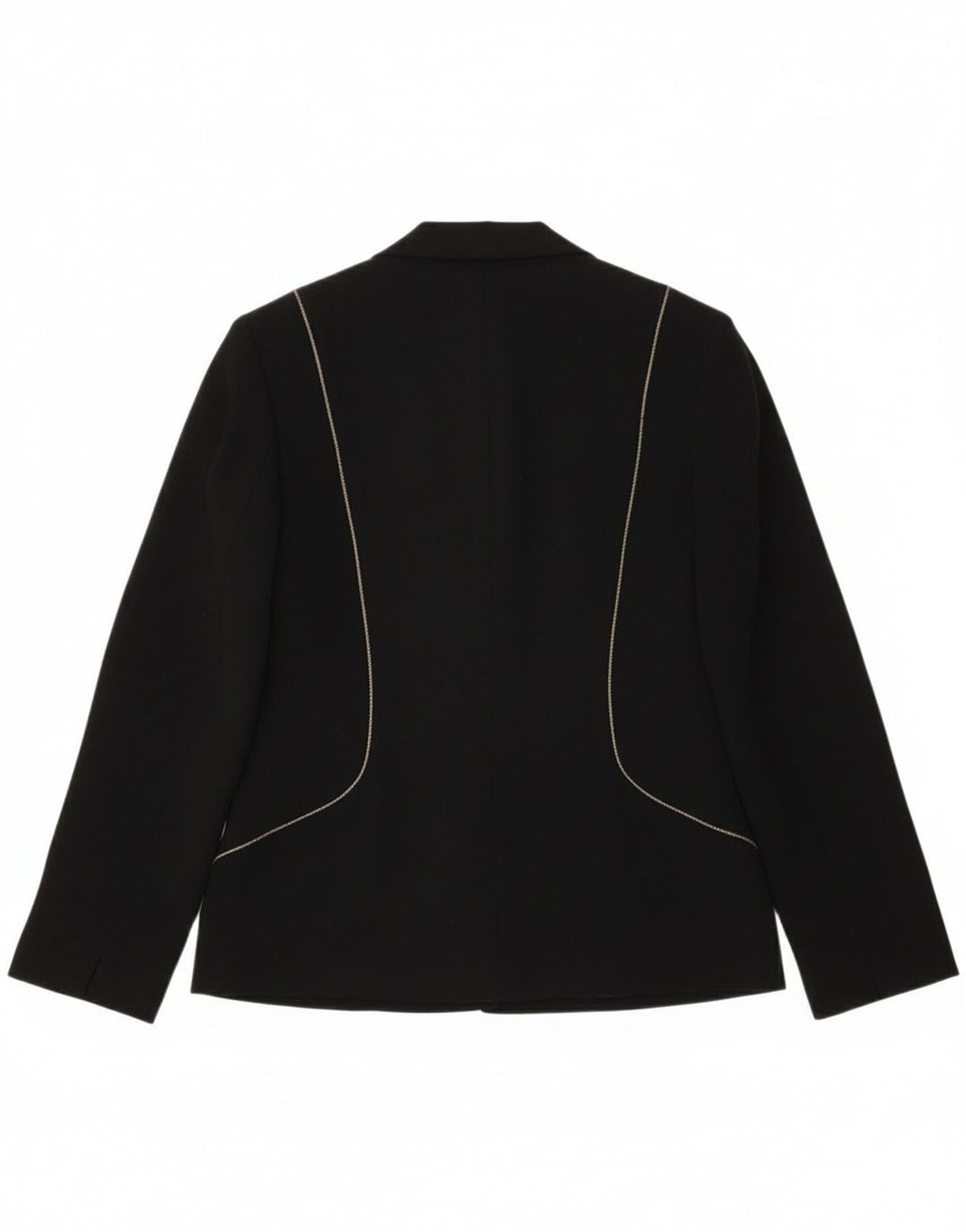 Jacques Vert Chaqueta tipo blazer de 2 botones para mujer UK 10 Small Poliéster negro