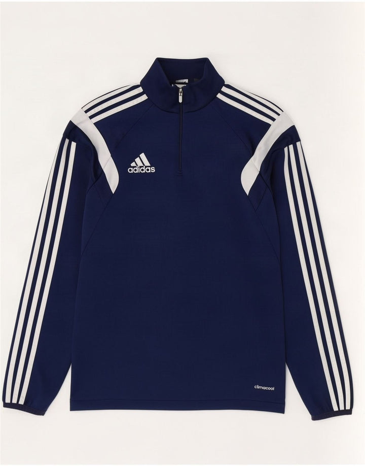 Adidas Mens Climacool Jersey Chándal Top Pequeño Azul Marino Colorblock