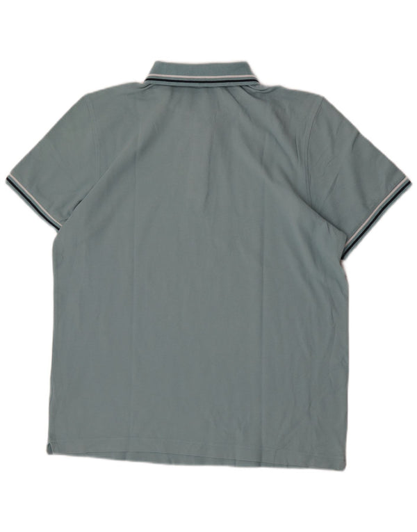 Polo Lotto Hombre Grande Azul Algodón