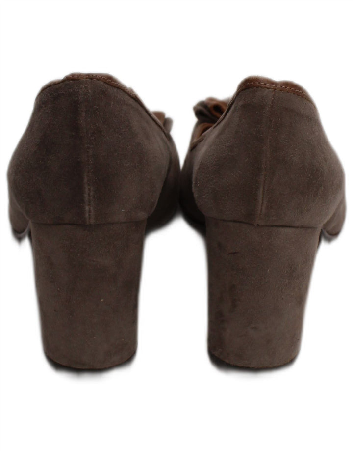 Napoleoni - Tacones de ante para mujer, talla 5, piel gris