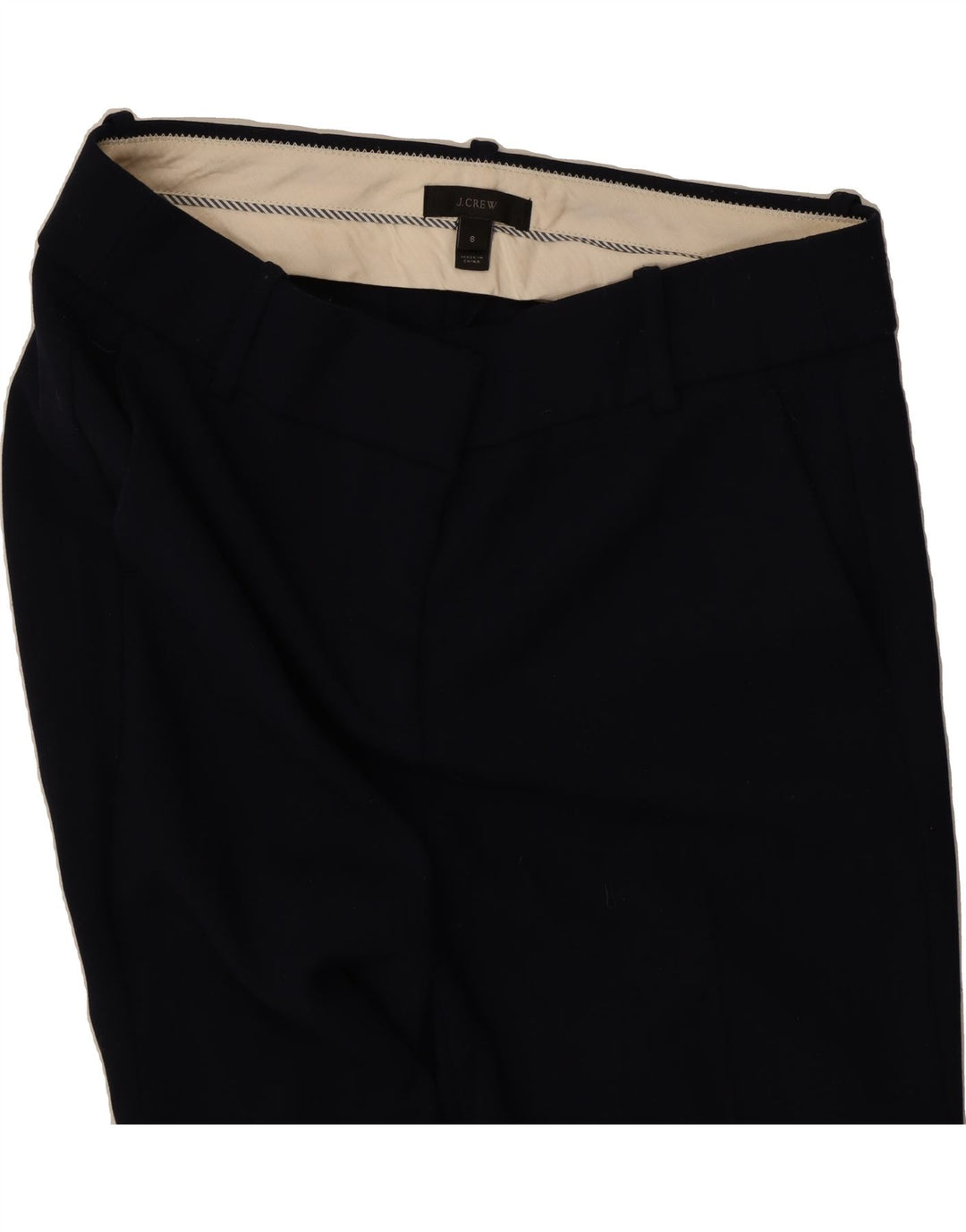 J. CREW Womens Slim Chino Trousers US 8 Medium W30 L26 Navy Blue Polyester Vintage J. Crew and Second-Hand J. Crew from Messina Hembry 