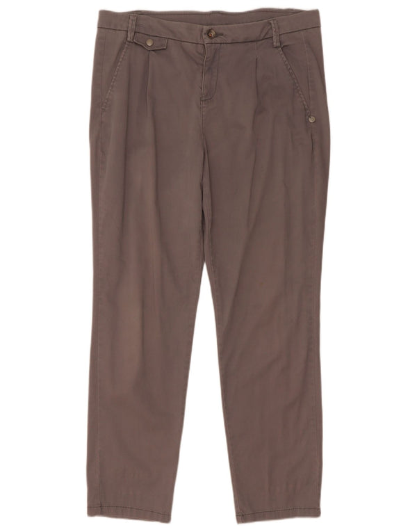 Benetton Pantalones Chinos Slim Para Mujer UK 42 Medium W34 L28 Algodón Gris