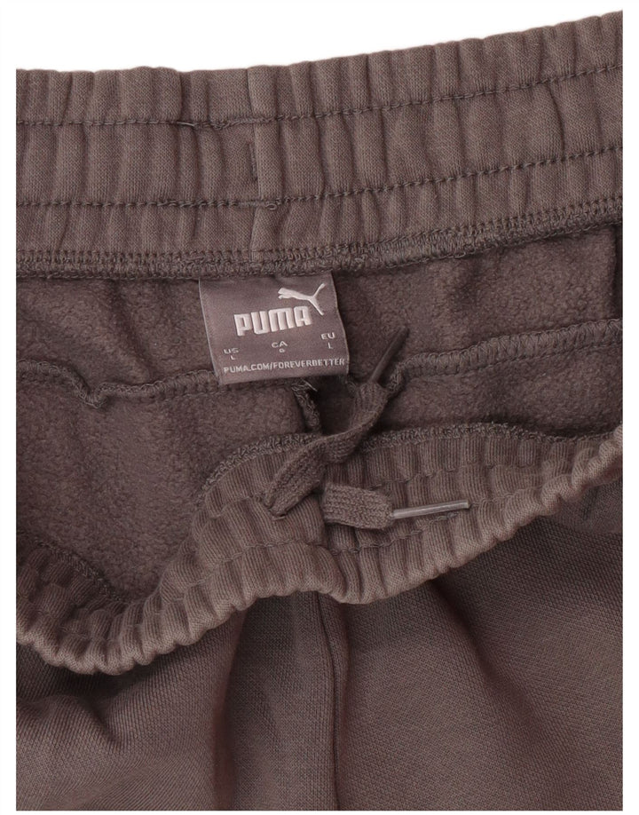 Puma Pantalones cortos deportivos gráficos para hombre de algodón gris grande